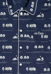Sleepy Jones x The New Yorker – The Henry Pajama Set in Dozin' Bagels Navy
