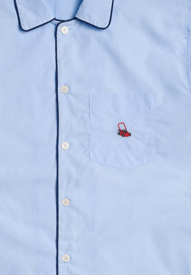 Collector's Edition Henry Pajama Set in Hand-Embroidered Push Mower