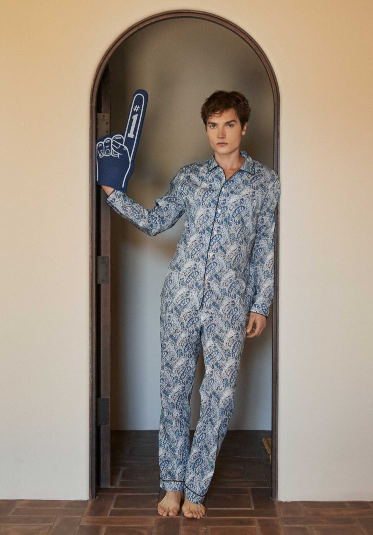 SLEEPY JONES | Henry Pajama Set in Blue Liberty Bourton - [product-type]