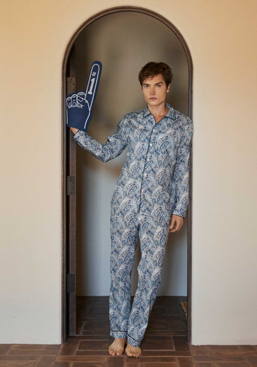 SLEEPY JONES | Henry Pajama Set in Blue Liberty Bourton - [product-type]