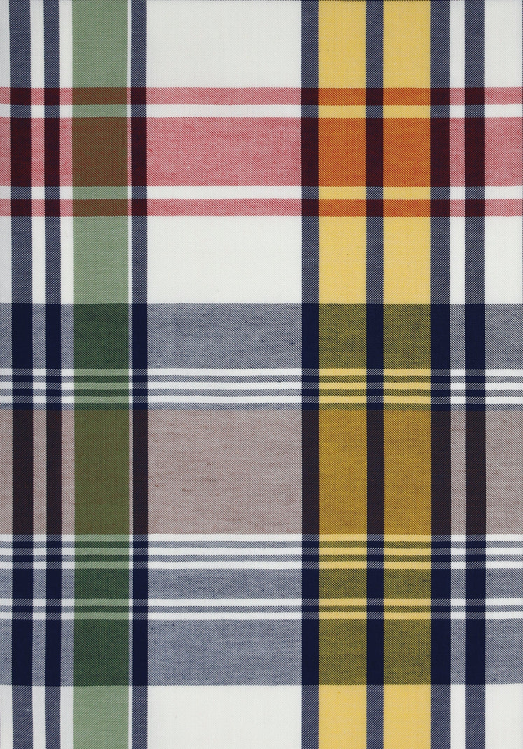 SLEEPY JONES | Martin Camp Shirt in Beige Golfer's Madras - [product-type]