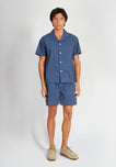 SLEEPY JONES | Martin Camp Shirt in Navy Paisley - [product-type]