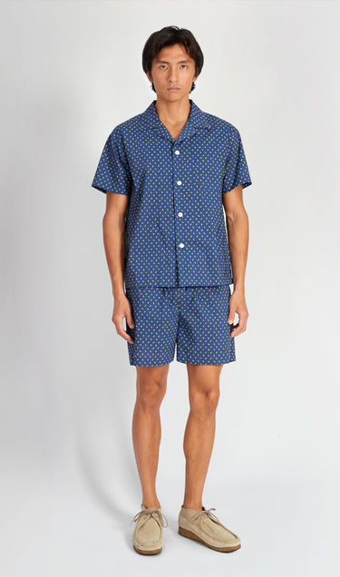 SLEEPY JONES | Martin Camp Shirt in Navy Paisley - [product-type]