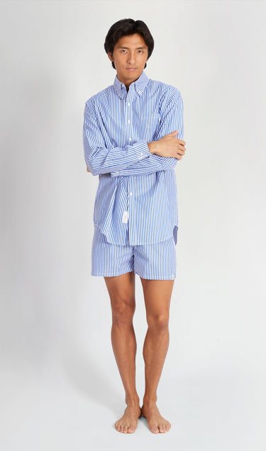 SLEEPY JONES | Penn Shirt in Blue & White Stripe - [product-type]